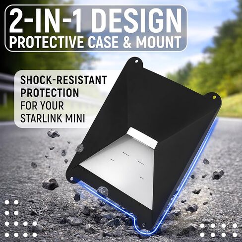 Silicone Mount Compatible with Starlink Mini, Tool-Free Suction Cup Mount, 2-in-1 Satellite Mounting Kit with Protective Silicone Case, Suction Cups and Hooks for Car Windows, RVs, and Outdoor Travel in Saudi Arabia