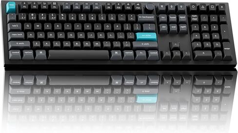 لوحة مفاتيح ميكانيكية لاسلكية من الألومنيوم Keychron Q6 Ultra 8K معدل الاقتراع، 2.4 جيجا هرتز/بلوتوث/سلكية كاملة الحجم RGB مخصصة، مفتاح POM Banana حريري قابل للتبديل السريع لنظام التشغيل Mac Windows Linux - أسود in Saudi Arabia