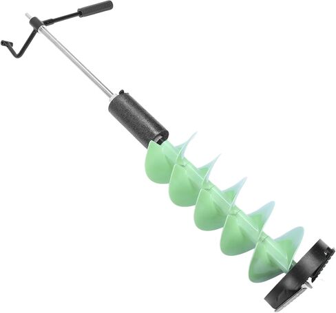 Fafeicy Ice Drill Auger بطول 28 بوصة وقطر دوار 8 بوصات من مادة النايلون مع محول لأجسام المياه العميقة وطبقات الجليد السميكة in Saudi Arabia