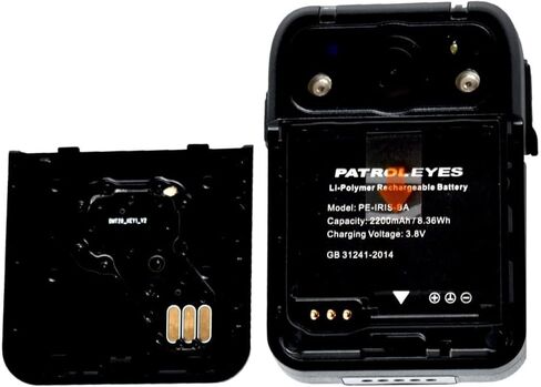 IRIS 2K GPS شاشة تعمل باللمس HD 128GB 8 ساعات بطارية إنفاذ القانون محمية بكلمة مرور كاميرا الجسم الشرطة مع بطارية إضافية وحامل مغناطيسي سريع التحرير in Kuwait