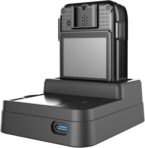 IRIS 2K GPS شاشة تعمل باللمس HD 128GB 8 ساعات بطارية إنفاذ القانون محمية بكلمة مرور كاميرا الجسم الشرطة مع بطارية إضافية وحامل مغناطيسي سريع التحرير in Kuwait