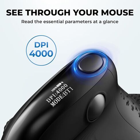 DELUX Full Size Ergonomic Split Keyboard and Wireless Vertical Mouse Combo, GM909 Wireless Split Keyboard and M618XSD Vertical Mouse with OLED Screen, for Large Hands (GM909-M618XSD) in Saudi Arabia
