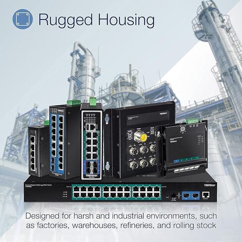 TRENDnet Bundle 5-Port Industrial Fast Ethernet DIN-Rail Switch TI-PE50, 150W 52V DC 2.89A AC to DC DIN-Rail Industrial Power Supply TI-S15052 in Saudi Arabia