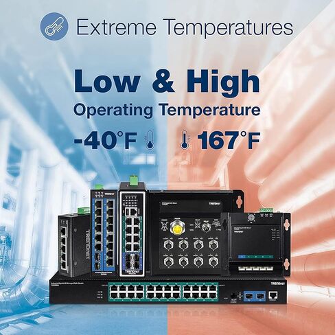 TRENDnet Bundle 5-Port Industrial Fast Ethernet DIN-Rail Switch TI-PE50, 150W 52V DC 2.89A AC to DC DIN-Rail Industrial Power Supply TI-S15052 in Saudi Arabia