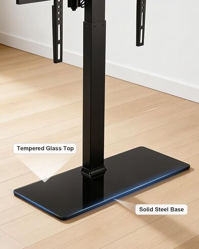 Universal Motorized TV Mount with Remote - Motorized TV Stand with Tempered Glass Base, TV Lift for Desktop and Floor in Saudi Arabia