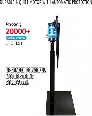 Universal Motorized TV Mount with Remote - Motorized TV Stand with Tempered Glass Base, TV Lift for Desktop and Floor in Saudi Arabia