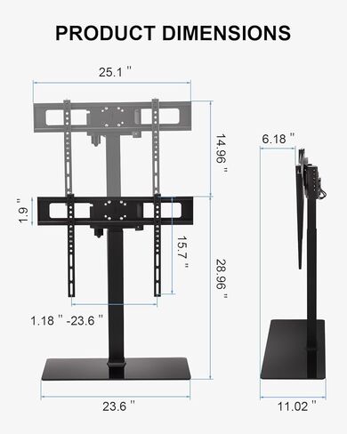 Universal Motorized TV Mount with Remote - Motorized TV Stand with Tempered Glass Base, TV Lift for Desktop and Floor in Saudi Arabia