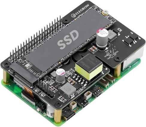 لوحة توسيع PoE+ M.2 NVMe لـ Raspberry Pi 5، 802.3 عند قبعة الطاقة عبر إيثرنت مع فتحة PCIe M-Key SSD، تدعم مخرج 2230/2242/2260/2280، 5V/4.5A لـ NAS وIoT (Pi غير متضمن) in Kuwait