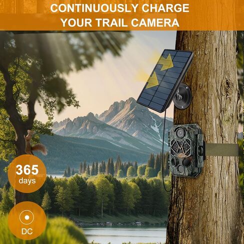 لوحة شمسية لكاميرا Trail، مجموعة لوحة شمسية DC 6V/12V مع بطارية قابلة للشحن 5000 مللي أمبير في الساعة لكاميرا الألعاب، مقاومة للماء IP66 in Kuwait