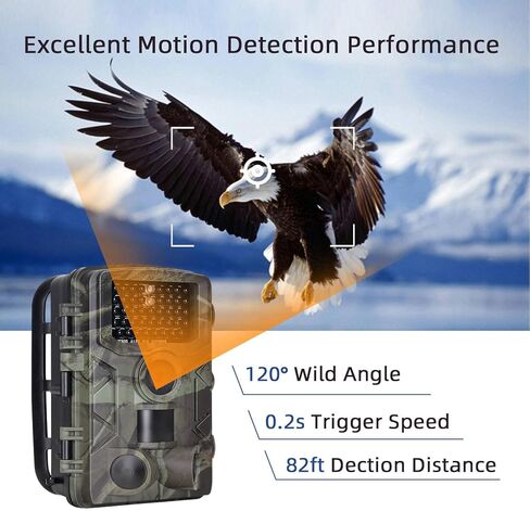 كاميرا SuntekCam Trail بدقة 4K بدقة 50 ميجابكسل، كاميرا ألعاب مع حركة رؤية ليلية مقاومة للماء، وقت تشغيل 0.2 ثانية لمراقبة الحياة البرية وكاميرا صيد الغزلان in Kuwait