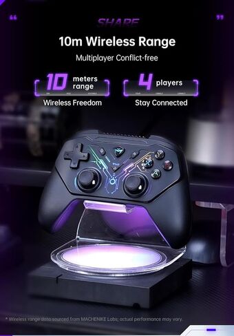 Machenike G3S Wireless Gaming Controller for Windows PC,Switch,Android,LED Backlight Dual Vibration Motors, Dual Connection Modes,Plug and Play PC Controller [video game] in Saudi Arabia