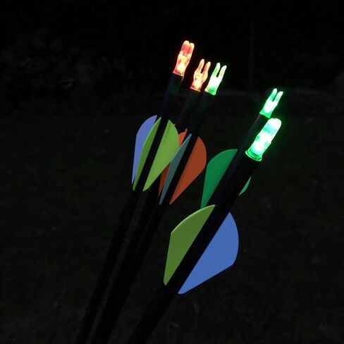 Lighted Nocks for Arrows with .166/G, .204/X, .233/H, .244/S and .246/GT, Bowstring Activation,Archery Lighted nocks (6 Pack) in Saudi Arabia