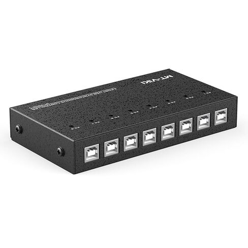 8 Ports USB Computer Synchronizer, DNF Brushed Gold Keyboard and Mouse Sharer, for Game Studios, Security/Stock Market Surveillance, Offices in Saudi Arabia