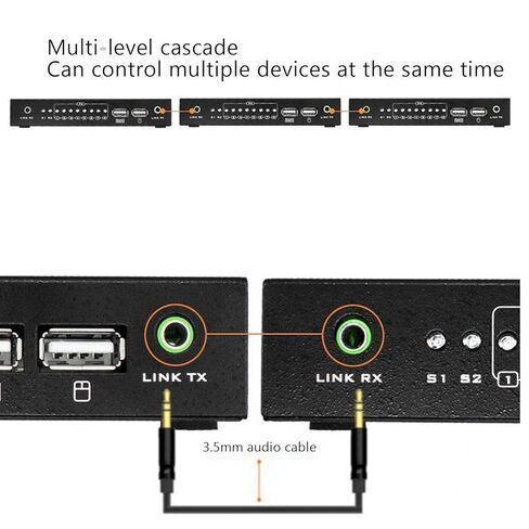 8 Ports USB Computer Synchronizer, DNF Brushed Gold Keyboard and Mouse Sharer, for Game Studios, Security/Stock Market Surveillance, Offices in Saudi Arabia