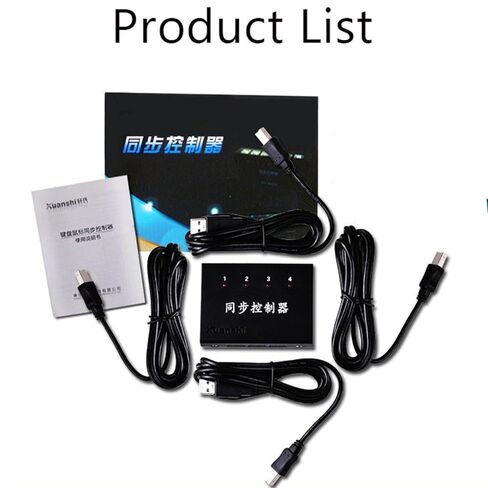 8 Ports USB Computer Synchronizer, DNF Brushed Gold Keyboard and Mouse Sharer, for Game Studios, Security/Stock Market Surveillance, Offices in Saudi Arabia