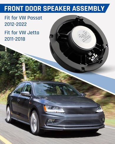 5C6035454A مكبر صوت للباب الأمامي VW Volkswagen Passat Jetta 2011-2022 6 بوصة مكبر صوت باس للسائق الأيسر أو جانب الركاب الأيمن 1 قطعة in Kuwait