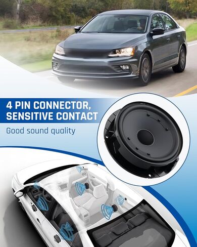 5C6035454A مكبر صوت للباب الأمامي VW Volkswagen Passat Jetta 2011-2022 6 بوصة مكبر صوت باس للسائق الأيسر أو جانب الركاب الأيمن 1 قطعة in Kuwait