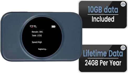 S2 Portable WiFi Hotspot,10GB Free USA Data for 30 Days,No Sim Card Needed,4g LTE Mobile Internet Travel Router for USA,8 Device Connected,High Speed Pocket Hot Spot MiFi Devices in Kuwait