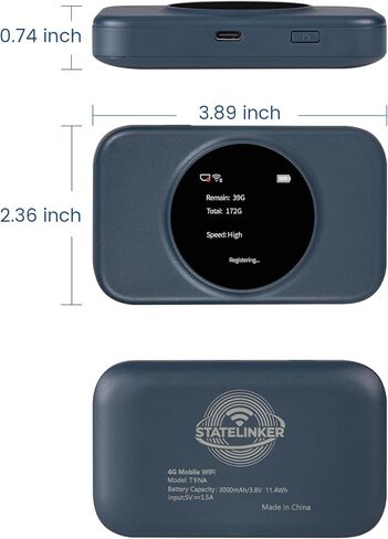 S2 Portable WiFi Hotspot,10GB Free USA Data for 30 Days,No Sim Card Needed,4g LTE Mobile Internet Travel Router for USA,8 Device Connected,High Speed Pocket Hot Spot MiFi Devices in Kuwait