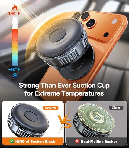 VICSEED Ultimate for Magsafe Car Mount [98+LBS Strongest Suction] 360° Vacuum Magnetic Phone Holders for Your Car Metal Arm Foldable Cellphone Mount for iPhone 17 16 15 14 13 12 Pro Max Air Android in Saudi Arabia