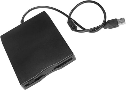 HOMSFOU USB External Floppy Disk Drive for Laptop Portable Data Transfer Device High Speed USB Floppy Driver Compatible with Windows Systems Black in Kuwait