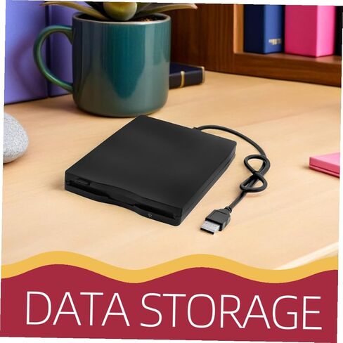 HOMSFOU USB External Floppy Disk Drive for Laptop Portable Data Transfer Device High Speed USB Floppy Driver Compatible with Windows Systems Black in Kuwait