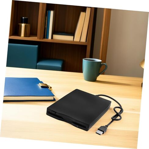 HOMSFOU USB External Floppy Disk Drive for Laptop Portable Data Transfer Device High Speed USB Floppy Driver Compatible with Windows Systems Black in Kuwait