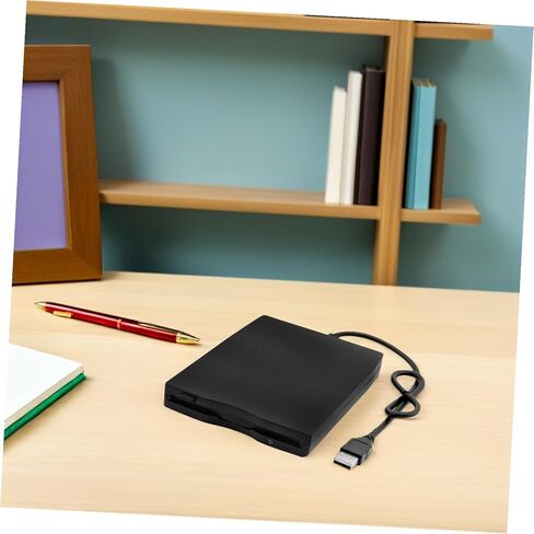 HOMSFOU USB External Floppy Disk Drive for Laptop Portable Data Transfer Device High Speed USB Floppy Driver Compatible with Windows Systems Black in Kuwait