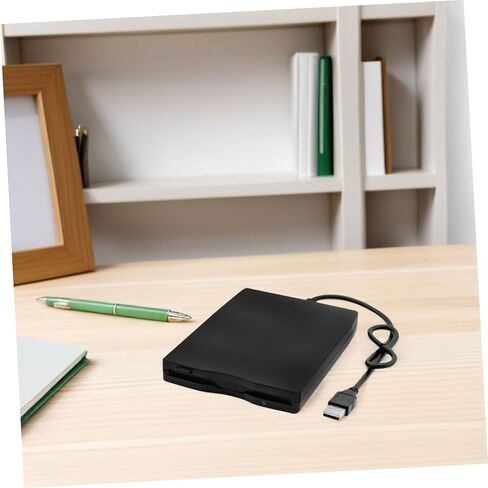 HOMSFOU USB External Floppy Disk Drive for Laptop Portable Data Transfer Device High Speed USB Floppy Driver Compatible with Windows Systems Black in Kuwait