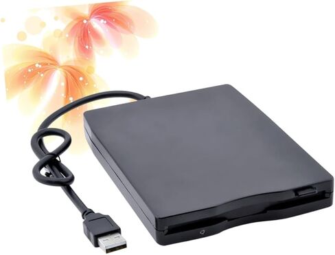 KALLORY External USB Floppy Drive for Laptop USB High Speed Data Transfer Portable Cd DVD Drive Shock and Noise Reduction Technology in Kuwait