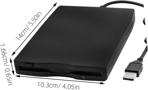 KALLORY External USB Floppy Drive for Laptop USB High Speed Data Transfer Portable Cd DVD Drive Shock and Noise Reduction Technology in Kuwait