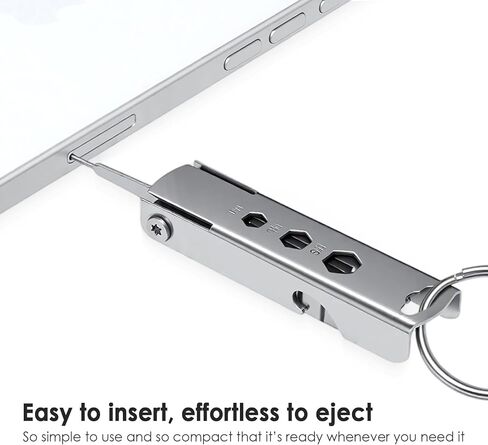 TENOC 7-in-1 Multi-Tool Keychain, Portable Stainless Steel Pocket Gadget with SIM Card Ejector Pin, Screwdrivers & Bottle Opener in Saudi Arabia