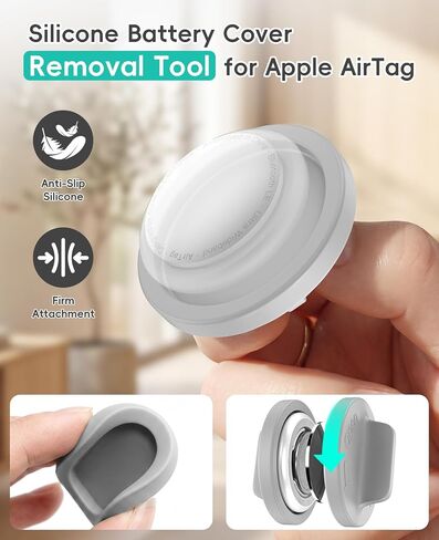 for AirTag Battery Replacement Tool & Opener with Open/Close Direction, Precision Silicone Removal and Reassembly Tool, Easy Twist Off Non-Scratch Grip Accessory, Green (1 Set) in Saudi Arabia