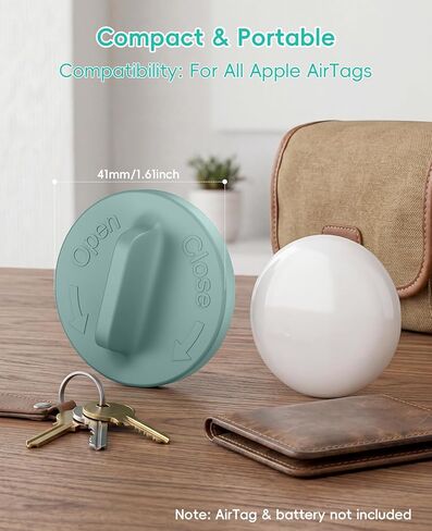 for AirTag Battery Replacement Tool & Opener with Open/Close Direction, Precision Silicone Removal and Reassembly Tool, Easy Twist Off Non-Scratch Grip Accessory, Green (1 Set) in Saudi Arabia