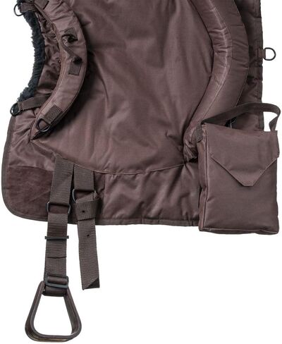 Tough1 Deluxe Bareback Pad with Accessory Bags - Black in Saudi Arabia