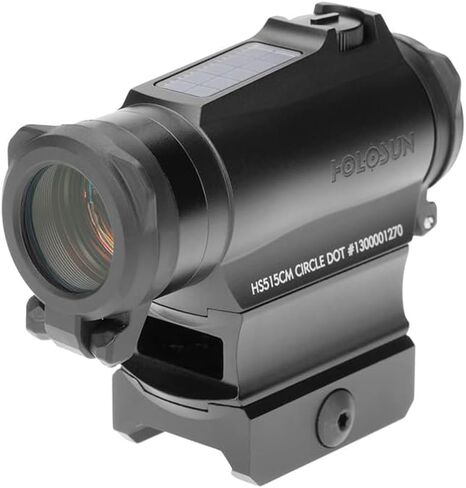 HOLOSUN HS515CM أحمر 2 MOA Dot و65 MOA Circle Micro Sight للبندقية - مشهد LED يعمل بالطاقة الشمسية/البطارية مع نظام شبكاني متعدد و12 إعدادًا للسطوع in Saudi Arabia