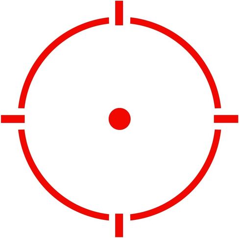 HOLOSUN HS515CM أحمر 2 MOA Dot و65 MOA Circle Micro Sight للبندقية - مشهد LED يعمل بالطاقة الشمسية/البطارية مع نظام شبكاني متعدد و12 إعدادًا للسطوع in Saudi Arabia