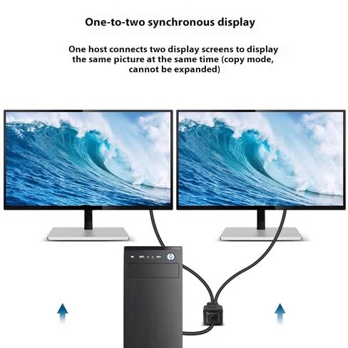 VGA الفاصل كابل 1 المدخلات 2 الإخراج 1080P محول شاشة مزدوجة 25 سنتيمتر كابل لأجهزة الكمبيوتر المحمول أجهزة العرض LCD تلفزيونات صندوق يعرض in Kuwait