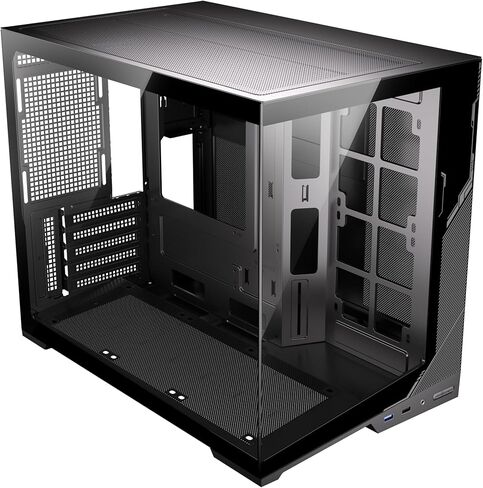 ESGAMING Zero M- ATX PC Case Mini-Tower Airflow Computer Case | 8° Slanted Base | Panoramic View | Fully Ventilated | Black No Fan in Saudi Arabia