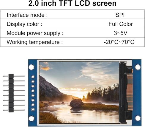 AITRIP 2PCS 2.0 inch TFT Display OLED LCD Drive IC ST7789V 240RGBx320 Dot-Matrix Interface Compatible with Arduino, Raspberry Pi, ESP32, STM32 in Saudi Arabia