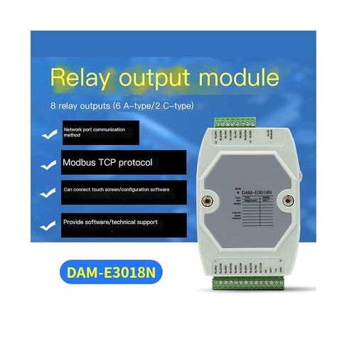DAM-E3018N Ethernet 8-Channel Relay Output Module Modbus TCP Industrial Control DAQ in Saudi Arabia