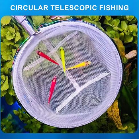 Fishing Landing Net with Telescoping Handle, Fishing Landing Net Freshwater, Bass, Trout Net, Compact Fishing Net for Catching Fish Shrimp and Aquariums Water Plant in Saudi Arabia