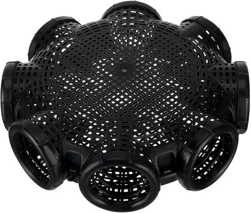 Toddmomy Portable EEL Catching Cage Crab Trap Shrimp Lobster Fishing Basket 14.05X14.05X4.33In Lightweight Mesh Net for Outdoor Seafood Hunting in Saudi Arabia