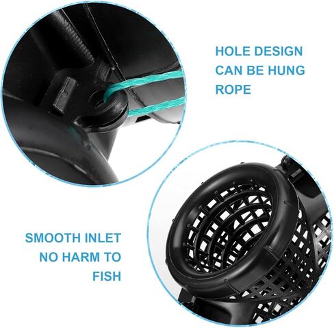 Toddmomy Portable EEL Catching Cage Crab Trap Shrimp Lobster Fishing Basket 14.05X14.05X4.33In Lightweight Mesh Net for Outdoor Seafood Hunting in Saudi Arabia