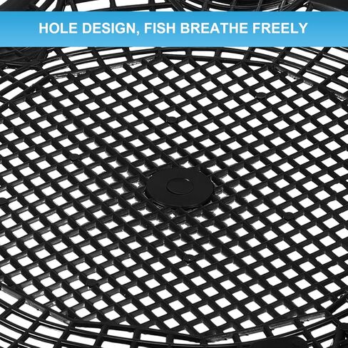 Toddmomy Portable EEL Catching Cage Crab Trap Shrimp Lobster Fishing Basket 14.05X14.05X4.33In Lightweight Mesh Net for Outdoor Seafood Hunting in Saudi Arabia