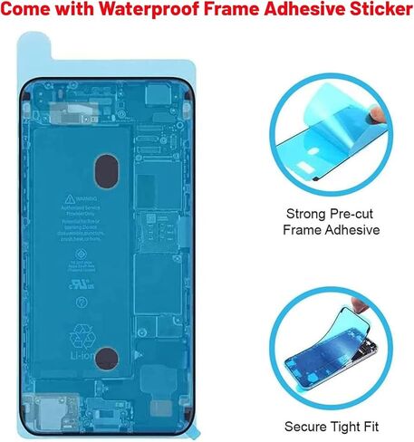 Original 14 Plus Back Glass Replacement & with Plate & Flex Cable and All Parts, Pre-Installed Camera Frame for 14 Plus + Repair Tools (Midnight) in Saudi Arabia