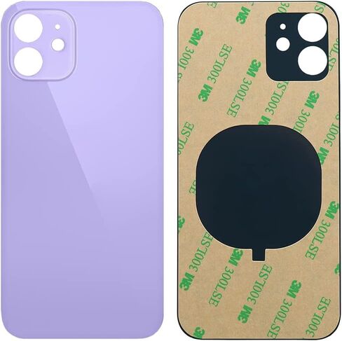 12 Mini Back Glass Replacement for iPhone 12Mini Back Cover Glass (5.4 Inch) with Pre-Installed Tape +Installation Instruction + Repair Tools+ Screen Protector (Purple) in Saudi Arabia