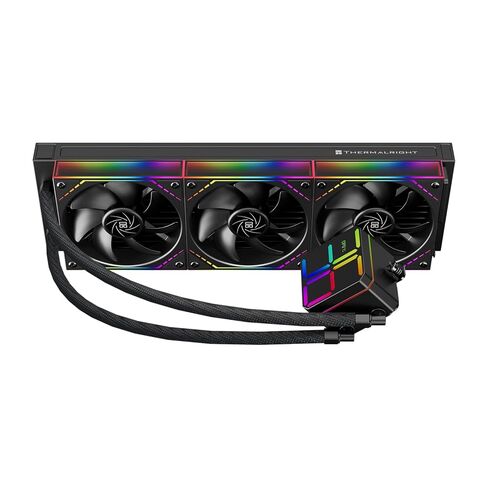 Thermalright Magic Qube 360 ARGB Black CPU AIO Cooler with ARGB Digital Display Cold Head, Wireless Splicing 3 Fans-2000RPM, 360 Liquid Cooling for LGA1851/1700/1150/1151/1200/AM4/AM5 in Saudi Arabia
