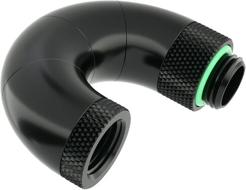 Barrow G1/4" 180 Degree Male to Female Penta Rotary Snake Adaptor - Black (TSWT1805-V1) in Saudi Arabia