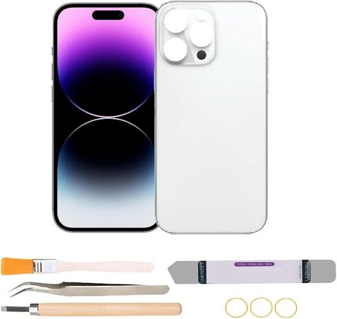 Rear Back Glass Replacement Compatible with iPhone 14 Pro with Repair Tool Kits (Black) in Kuwait